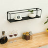 3x Retro Rectangle Metal Wire Industrial Wall Storage Unit Display Shelf Cabinet