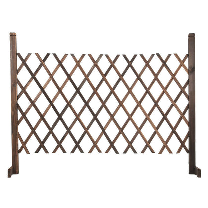 Expanding Portable Wooden Dog Fence Screen Puppy Pet Freestanding Trellis Gate