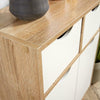 Sideboard Oak White Storage Cabinet 2 Door 2 Drawer Cupboard Solid Wood Legs