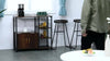 Industrial Storage Shelf Side Table Metal Frame End Desk with Cabinet & Rack