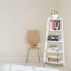 5 Tier White Corner Ladder Shelf Home Display Bookcase Corner Shelf UK Stock