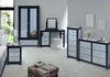 2 Drawer Mirrored Petite Bedside Table Cabinet Bedroom Furniture Nightstand