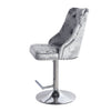Crushed Velvet Bar Stools Gas Lift Breakfast Barstool Swivel Chairs Kitchen Pub