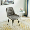 2/4/6 Dining Chairs Distressed Faux Leather Padded Seat Accent Chair Living Room