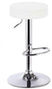 1x Bar Stool bar chairs lounge chair leather+ Metall with armrests White