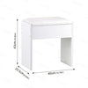 Modern Dressing Table+Stool w/ Drawer&Sliding Mirror Makeup Desk White Bedroom