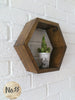 Handmade Wooden Hexagon Shelf/ Walnut