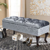 Large Chesterfield Storage Ottoman Bench Box Widnow Seat Stool Bedroom Footstool
