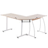 Corner Desk Table PC Workstation L-Shaped Oak Gaming Computer Home Office Study