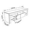 Entertainment Unit TV Cabinet Stand High Gloss Doors 160cm with LED Lights