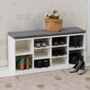 Shoe Bench Shoes Storage Rack Wooden Shelf Cabinet Seat Cushion Hallway Stand