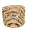 Palm Fibre Storage Baskets with Lid 15 And 20cm - Natural/Woven