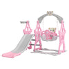 Toddler Playground Kids Slide & Swing Set Baby Play Center with Basketball Hoop