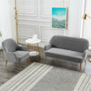 Grey Velvet Upholstered 2 Seater Sofa Couch Settee Wing Back Tub Chair Armchair