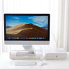 White Computer Monitor Screen Riser PC Laptop Desk-Top Stand Storage Shelf