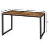 HOOBRO Computer Desk Large Office Desk 140 x 60 x 76 cm Writing Desk Workstation