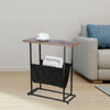 Slim Coffee Table Sofa Side End Small Night Stand Metal Legs Storage Console
