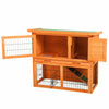 Chicken Coop Pet Rabbit Bunny Hutch Run Guinea Pig Hutch Run Cage with Pine Wood