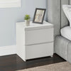 Modern Bedside Table Cabinet with 2 Drawers Nightstand Bedroom White Black NEW