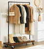 Industrial Style Wardrobe Clothes Rail Shoe Rack Storage Wheels Closet Garment