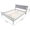 Wooden Bed Frame 4ft 4ft6 5ft Pine Wood Bed Bedstead Modern Bedroom Furniture