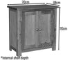 Small Oak Storage Cupboard | Wooden Filing Cabinet Shoe Organiser Bathroom Unit