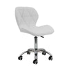 Computer Office Chair Cushioned Home Swivel Leather Chrome Small Adjustable Desk