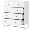 White Modern 4 Chest of Drawers Bedroom Hallway Furniture Clothes Storage