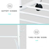Metal Clothes Hanging Rail Coat Shoe Stand Rack Heavy Duty Shelf With Wheels