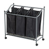 Large Laundry Basket Trolley Clothes Storage Sorter Basket Bin Hamper 3 Bags