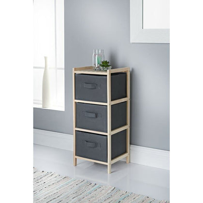 3 Drawer Wooden Chest Box Drawers Storage Furniture Modern Design-355471