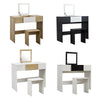 Flip-up Mirror Storage Dressing Table Makeup Dresser Desk Stool Vanity Set Home