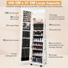 3-in-1 Jewelry Cabinet 360° Swivel Mirror Jewelry Armoire W/ 3-Color LED Lights