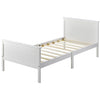 Pine Wood Bed Frame Single Size Bed 90x190 cm Solid Wooden Bed Set Shaker White