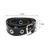 Punk Leather Waist Belt Rivet Eyelet Studded Single Grommet Buckle Chain Unisex