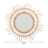 Rattan Sunburst Mirror Wall Mounted Decorative Round Mirror Hallway Living Room