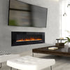 LED Fireplace Insert Wall Mounted Electric 50, 60, 72, Inch Inset Media Fire