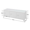 3-Door Media TV Stand Industrial Steel Sideboard Storage Cabinet Living Room