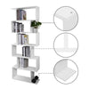 Mondeer Tall Wooden 6 Tier Bookshelf Display Shelf for Living Room Office White