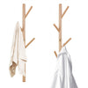 Set of 2 Wooden Wall Mounted Coat Rack Hat Stand Clothes Hanger Hooks Heavy Duty