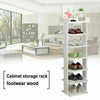 7 Tier Shoe Rack Storage Shelf Corner Shoes Cabinet Organiser Stand Unit Wood