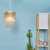 Gold Ceiling Light Shade Easy Fit Lighting Jewel Tier Droplets Bedroom Lampshade