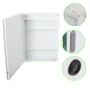 60 LED Bathroom Mirror Cabinet 70*50cm Illuminated Sensor Shaver Socket Demister