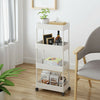 Narrow Slim Kitchen Storage Trolley Fruit Vegetable Gap Rack Basket Shelf Cart