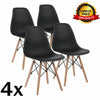 Set of 4 Dining Eiffel Chairs Retro Wooden Legs Office Kitchen Lounge Chair UK