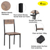 3PCS Dining Set Kitchen Dining Table and 2 Chairs Set Industrial Rustic Brown
