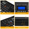 Glarry 61-Key Electric Keyboard Beginner E-Piano Light Follow key 300 Tones