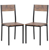 6Pcs Dining Table & Chairs Set Kitchen Furniture With Storage Bench Space-Saving