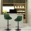 2x Bar Stools Gas Lift Stools Velvet Breakfast Kitchen Club Cafe Swivel Chairs