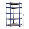 Metal 5 Tier Corner Garage Shelves Racking Storage Heavy Duty Industrial